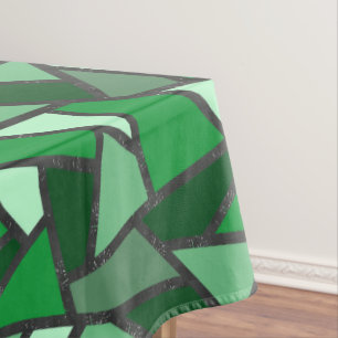 Nappe Tons de motif en vitrail vert