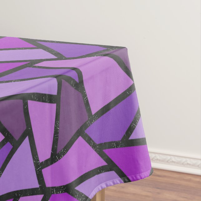 Nappe Tons de vitrail violet motif (In Situ)