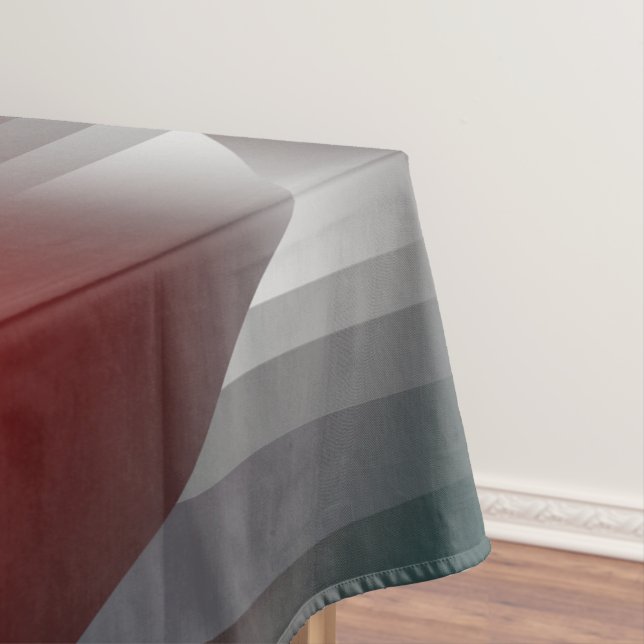 Nappe Tournée de gris sur la bordeaux turquoise (In Situ)