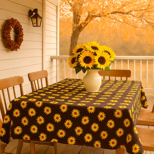 Nappe Tournesol de la saison automnale Imprimer Brown (Créateur téléchargé)