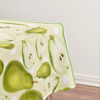 Nappe Tranche de Poire Mignonne pois & Chevron Vert