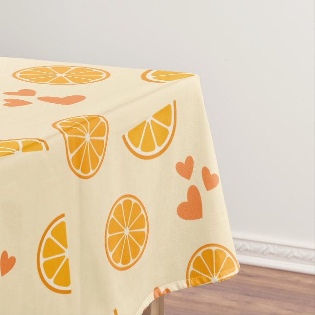 Nappe Tranches et coeurs orange (In Situ)