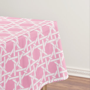 Nappe Tressage de rotin blanc et rose