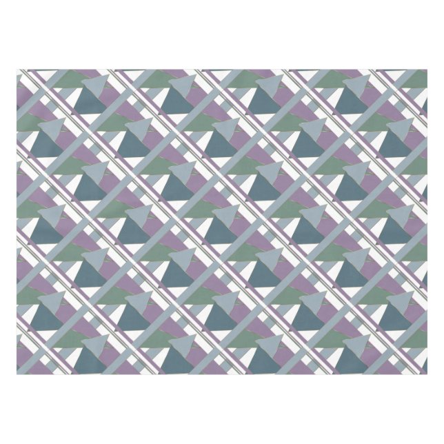 Nappe Triangle géométrique Motif bleu violet vert (Devant (Horizontal))