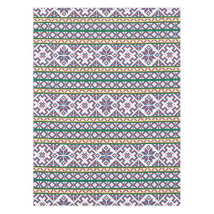 Nappe Tribal Multicolore ancien symbole folk art design