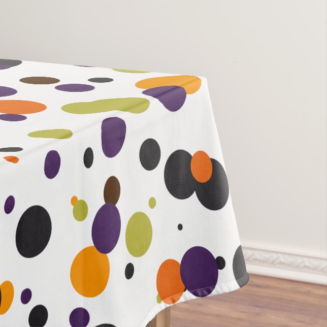 Nappe Tricoter ou traiter Halloween Pois modernes (In Situ)