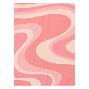 Nappe Trippy Dream Blush Rose Abstrait Retro Swirl