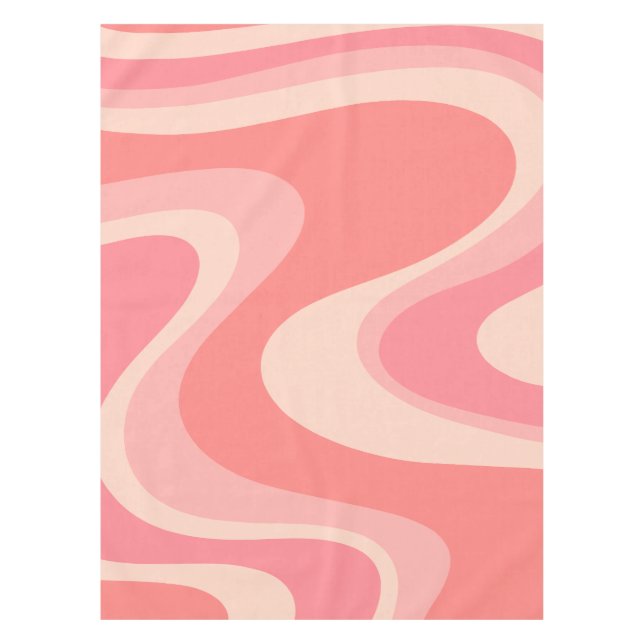Nappe Trippy Dream Blush Rose Abstrait Retro Swirl (Devant)