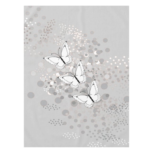 Nappe Trois papillons blancs (Devant)