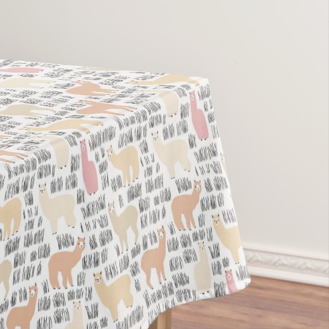 Nappe Troupeau de motif d'alpaga (In Situ)