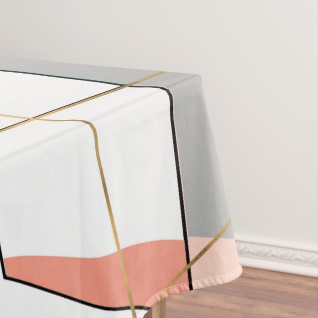 Nappe Trucs géométriques Abstraits dorés modernes (In Situ)