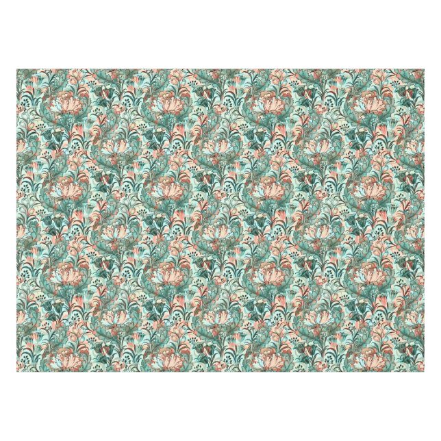 Nappe Tulipe Paon Pivoine Pastel Crocus Motif William Mo (Devant (Horizontal))