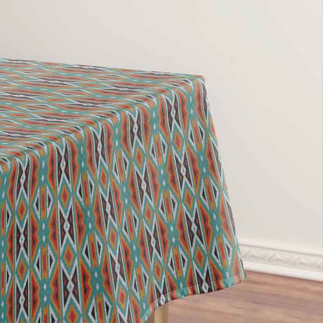 Nappe Turquoise Blue Green Red Terra Cotta Tribal Art Mo (In Situ)