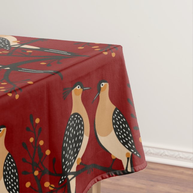 Nappe Two Turtle Doves Cut-Out Stencil Retro Style 7 (In Situ)