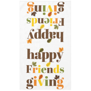Nappe Typographie colorée Happy Friendsgiving fall