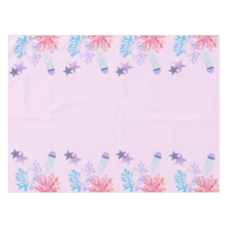 Nappe Under the Sea Tablecloth  Pink and Purple Birthday
