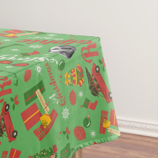 Nappe Une histoire de Noël Motif d'icône verte (In Situ)