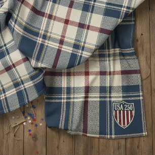 Nappe USA 250 Motif Bouclier Carreaux Américains ID1301