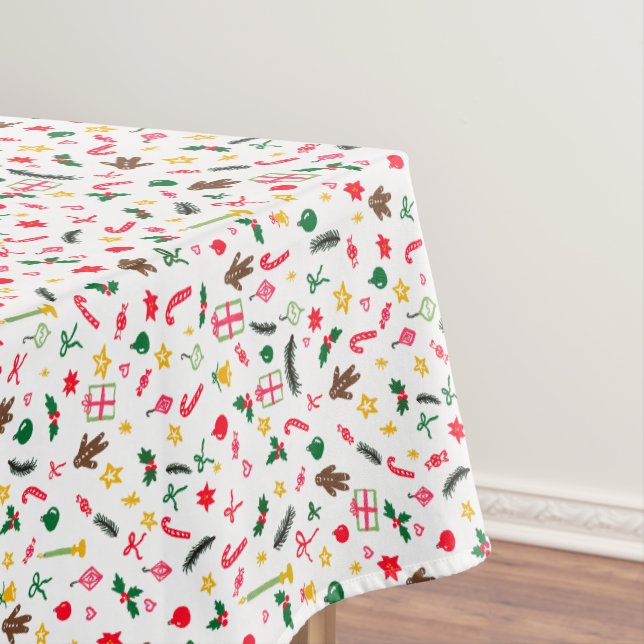 Nappe Vacances de Noël mignonne Doodle Motif Whimsical (In Situ)