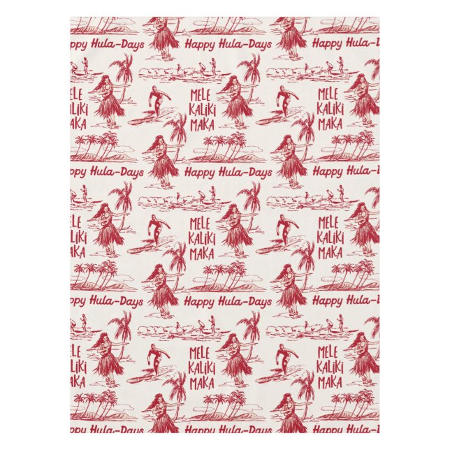 Nappe Vacances Hawaiian Hula Girl Toile (Devant)
