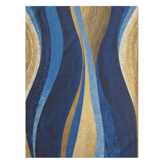 Nappe Vagues bleues et or