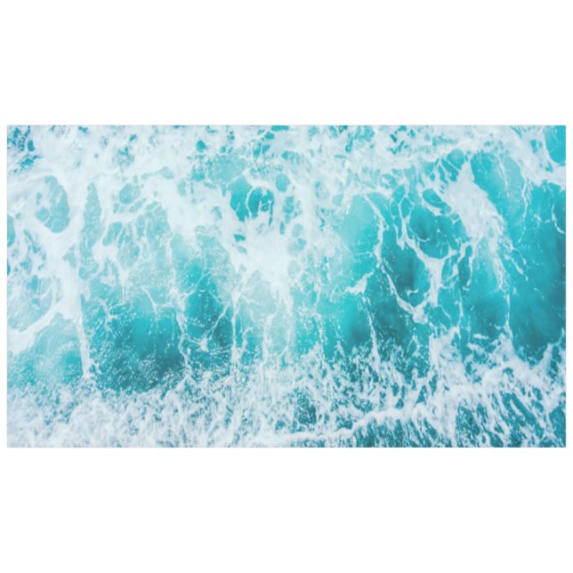 Nappe Vagues tropicales de l'océan bleu (Devant (Horizontal))