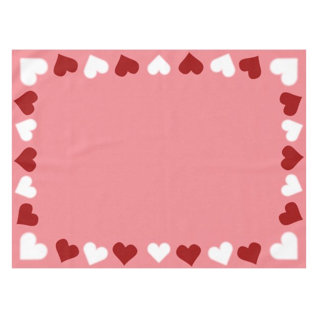 Nappe Valentine's Tablecloth Custom Valentine's Decor (Devant (Horizontal))