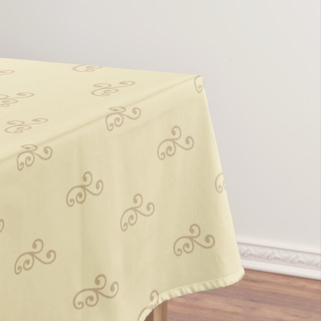 Nappe Vectpr floral sur beige crème clair (In Situ)