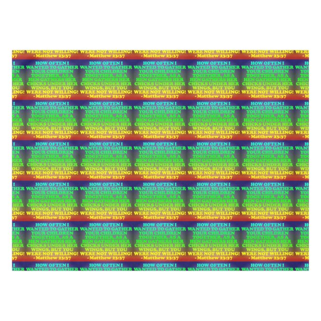 Nappe Vers de bible de 23h37 de Matthew. Image carrelée (Devant (Horizontal))