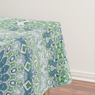 Nappe Vert Bleu Gris Côtier Mandala Kaleidoscope