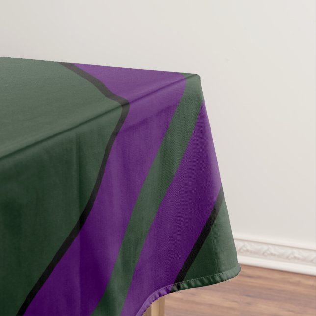 Nappe Vert hanté et violet avec épi rayé (In Situ)