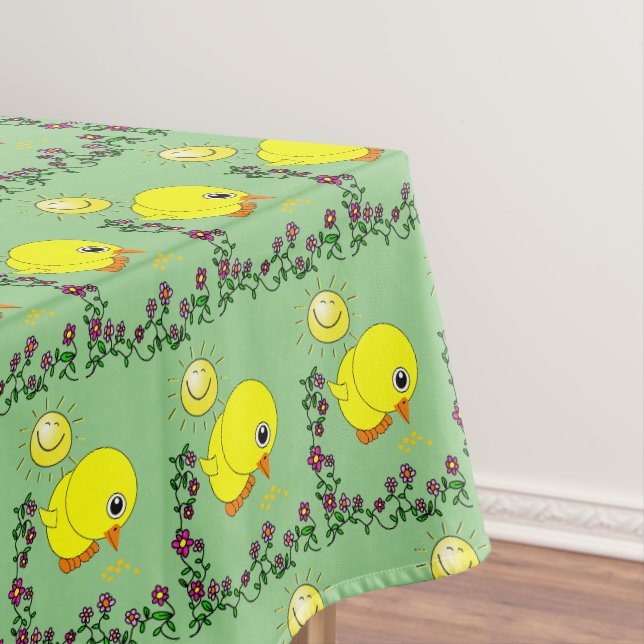 Nappe Vert Jaune Chick Floral (In Situ)