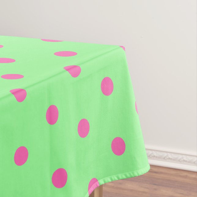 Nappe Vert Menthe Rose Points (In Situ)