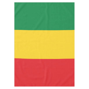 Nappe Vert, or (jaune) et drapeau de couleurs rouges
