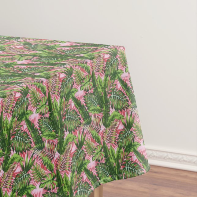 Nappe Vert rose Jungle tropicale Botanique (In Situ)