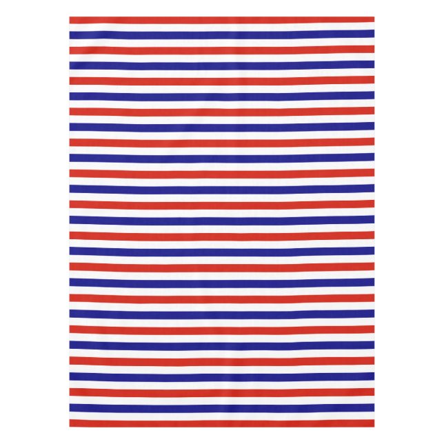 Nappe Vêtements de table rouge blanc et bleu (Devant)