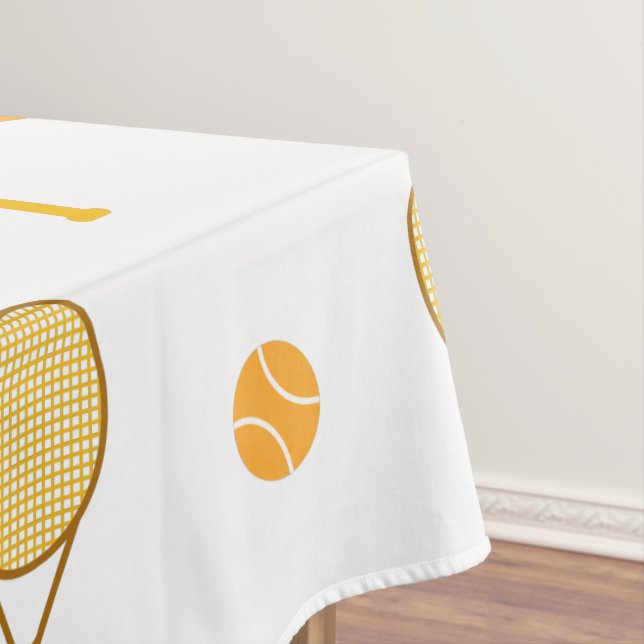 Nappe Vibrant Orange Tennis Amusant Personnalisé Joueur  (In Situ)