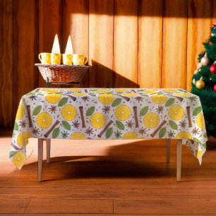 Nappe Vin chaud de Noël blanc épicé