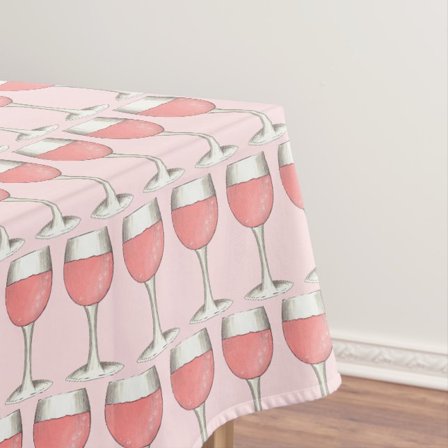 Nappe Vin rose Rosé Blush Verre Fête des mariées vinicol (In Situ)