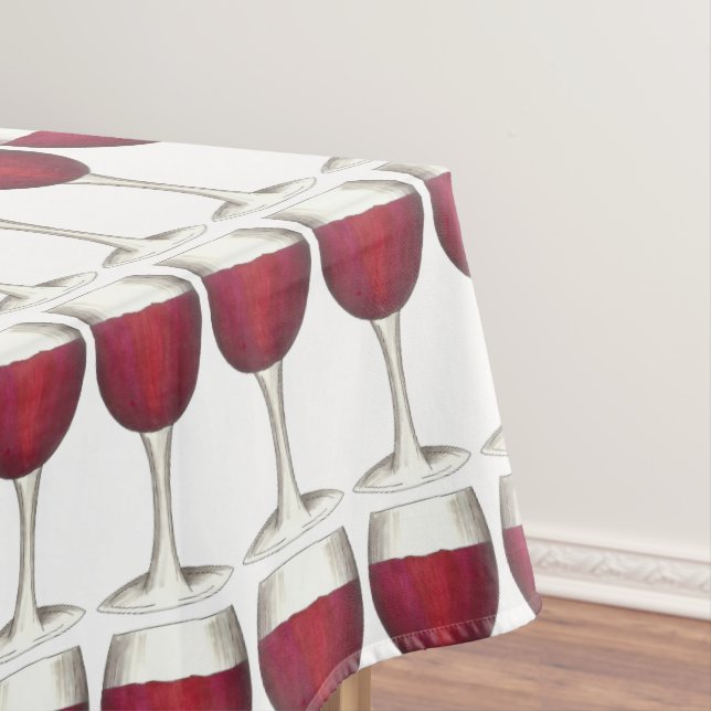 Nappe Vin rouge Verre Vignoble Merlot Vin Motif Imprimer (In Situ)