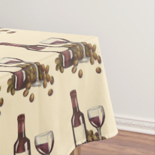 Nappe Vin Rouge Verre Vignoble Vignoble Vignoble Imprime
