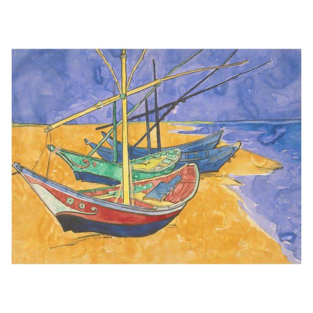 Nappe Vincent van Gogh - Bateaux de pêche sur la plage (Devant (Horizontal))