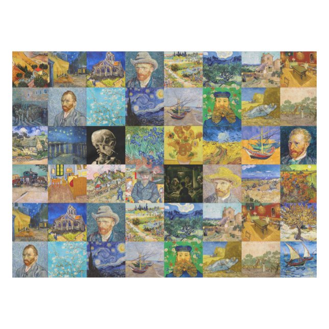 Nappe Vincent van Gogh - chefs-d'oeuvre Mosaic Patchwork (Devant (Horizontal))