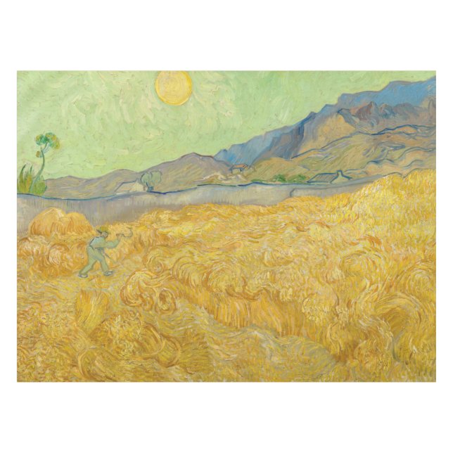 Nappe Vincent van Gogh - Wheatfield avec une Faucheuse (Devant (Horizontal))