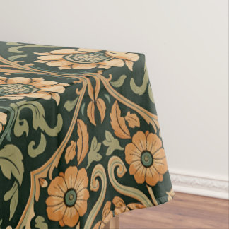 Nappe Vintage Art Nouveau Deco Majolica Floral Craftsman