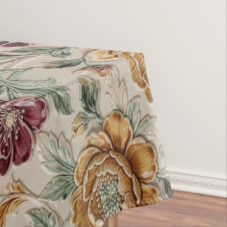 Nappe Vintage Art Nouveau  Majolica Floral Craftsman