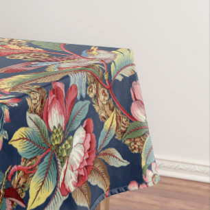 Nappe Vintage Art Nouveau Motif de perroquets tropicaux