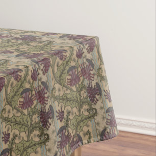 Nappe Vintage Art nouveau Thistle Motif par J. Milesi
