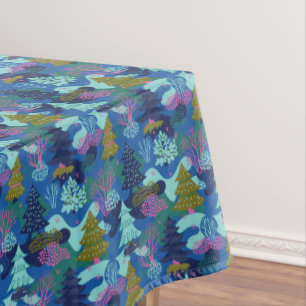 Nappe Vintage Blue Winter Tree Forêt