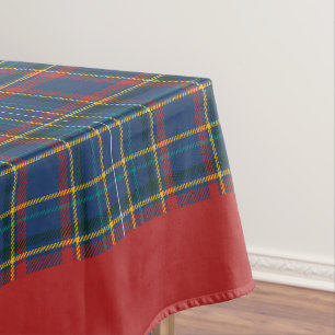 Nappe Vintage carreau écossais rouge et bleu